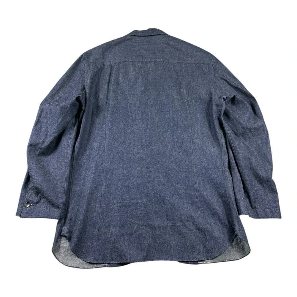 Mario Muscariello Bespoke Blue Chambray Unlined Blazer 38R Italy SNB11149